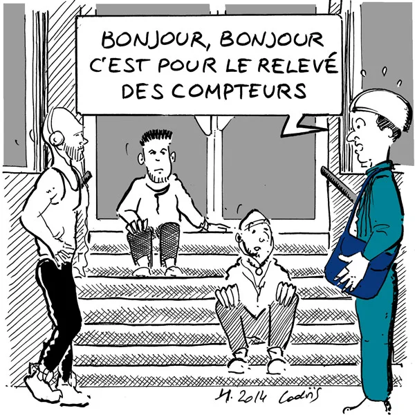acheminement et relevé de compteur dans une cité