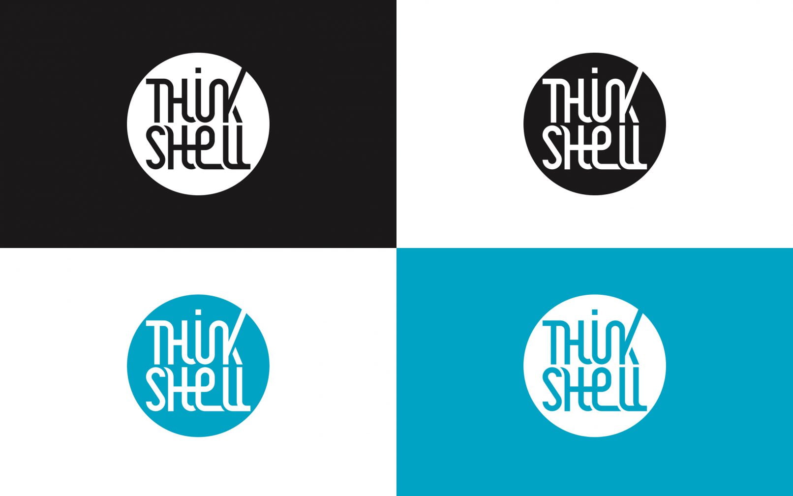 THINkSHELL: Logotyoe en 4 versions, 4 couleurs