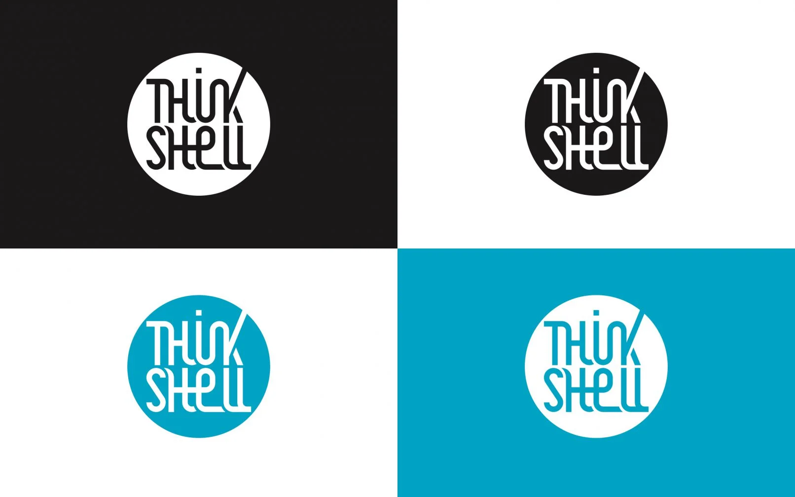THINkSHELL: Logotyoe en 4 versions, 4 couleurs