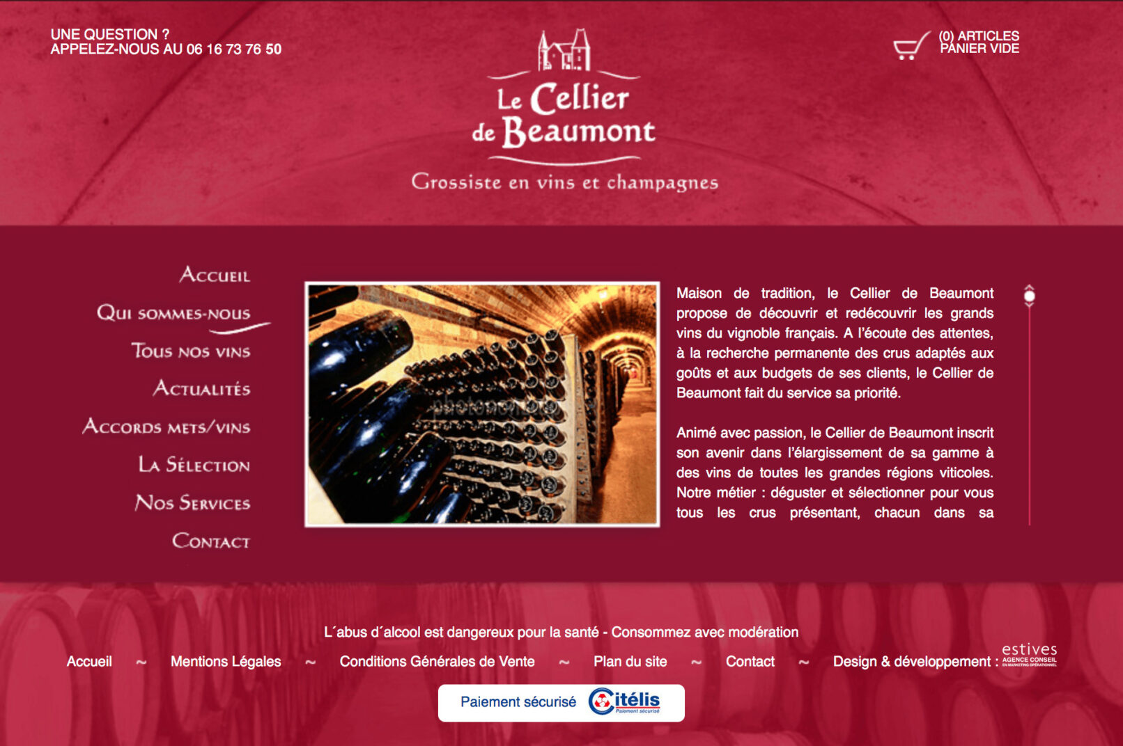 Le Cellier de Beaumont, site web, page qui sommes nous